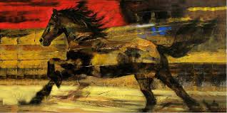 Best equestrian paintings Pune - Horse Series, original acrylic art by Devidas Dharmadhikari